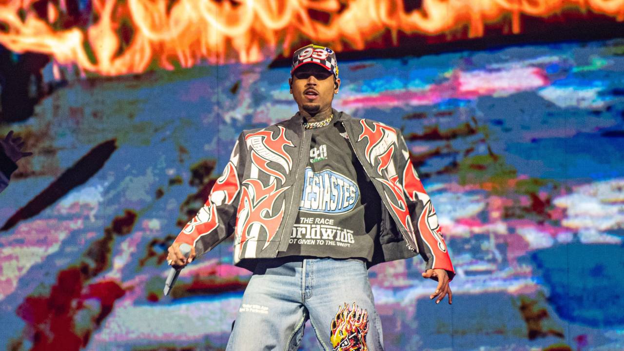 Chris Brown durante show nos Estados Unidos