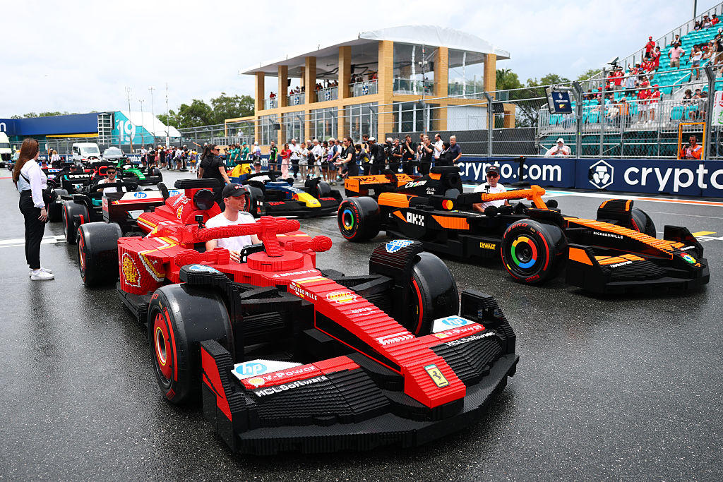 MIAMI, FLORIDA - MAY 04: Lego drivers parade prior to the F1 Grand Prix of Miami at Miami International Autodrome on May 04, 2025 in Miami, Florida. (Photo by Bryn Lennon - Formula 1/Formula 1 via Getty Images)