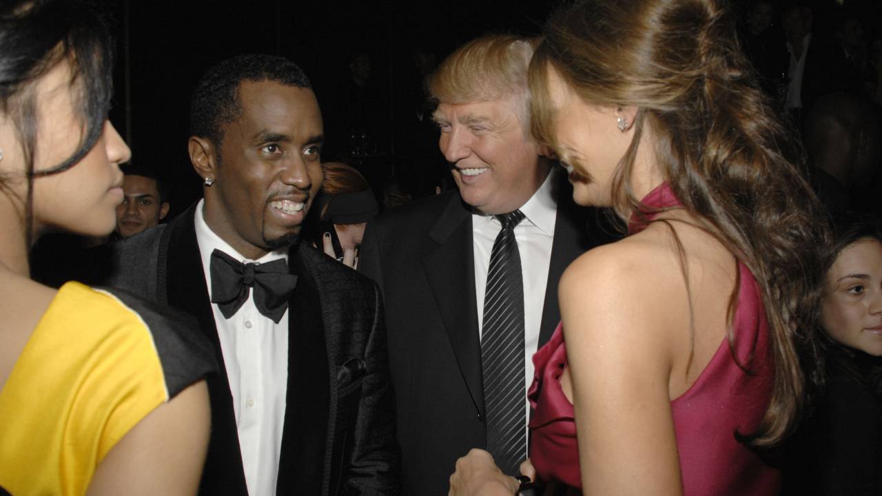 P. Diddy e Donald Trump durante um evento em 2008