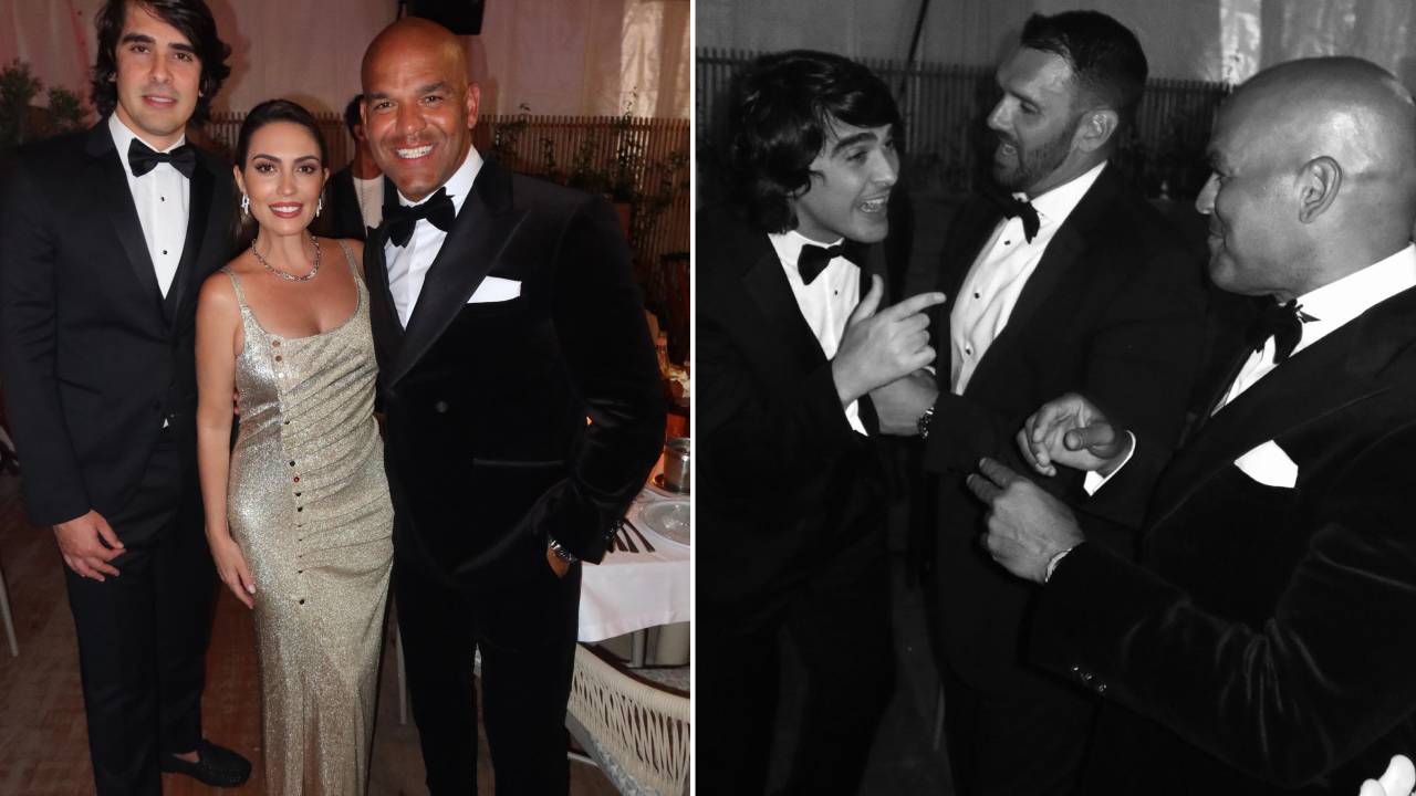 Diego Fernandes, Dani Romani e Amaury Nolasco; Diego com Amaury e amigo