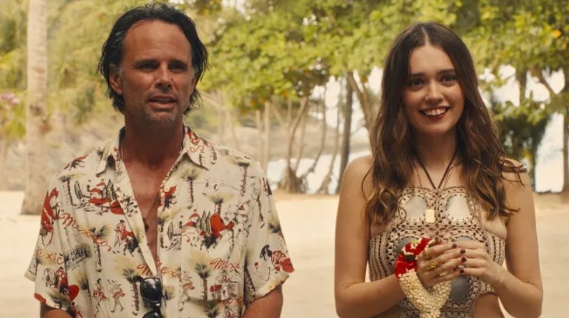 Atores Walton Goggins e Aimee Lou Wood, de 'The White Lotus'