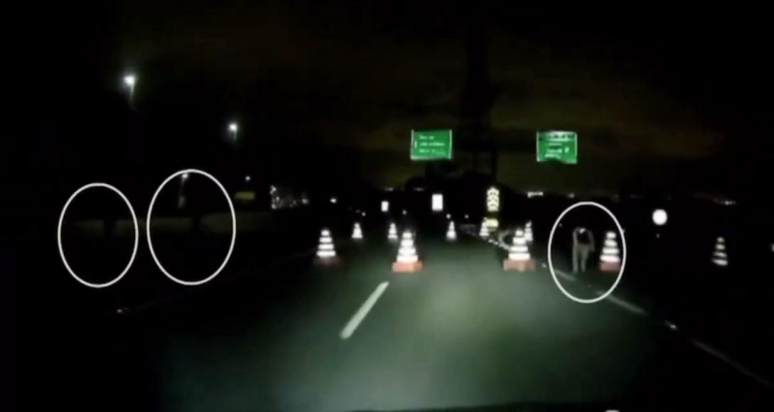 Momento em que bandidos tentam abordar motorista