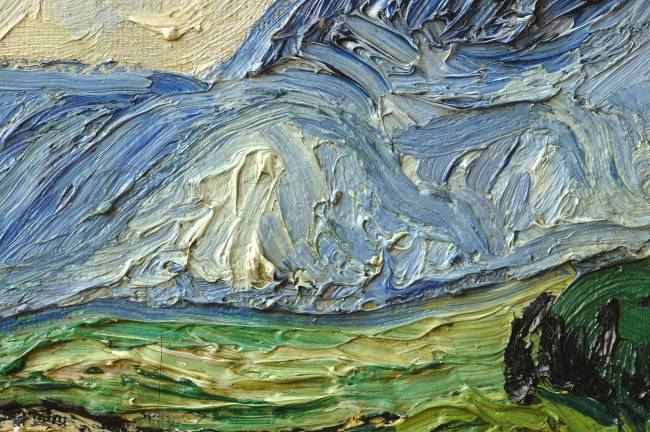 (Detalhe)Vincent van Gogh, Campo de trigo com ciprestes, 1889, óleo sobre tela, Metropolitan Museum of Art, Nova Iorque. Cortesia Metropolitan Museum of Art.