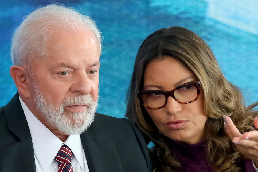 O presidente Luiz Inácio Lula da Silva e a primeira-dama Janja da Silva