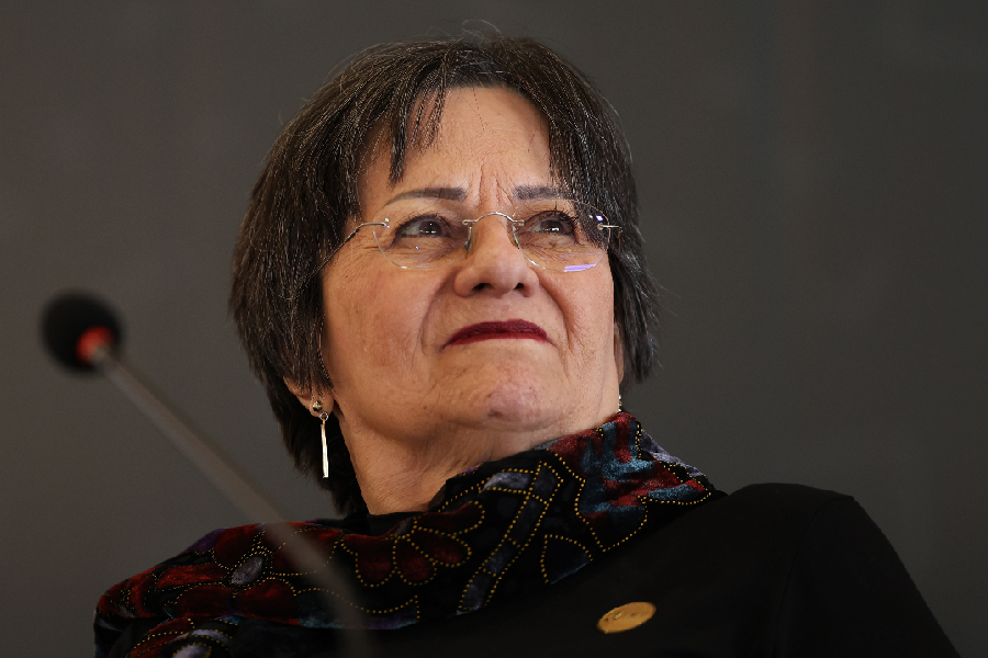 A ativista Maria da Penha, que inspirou a lei que leva seu nome contra violência doméstica, durante evento no Conselho Nacional de Justiça (CNJ) em 2024