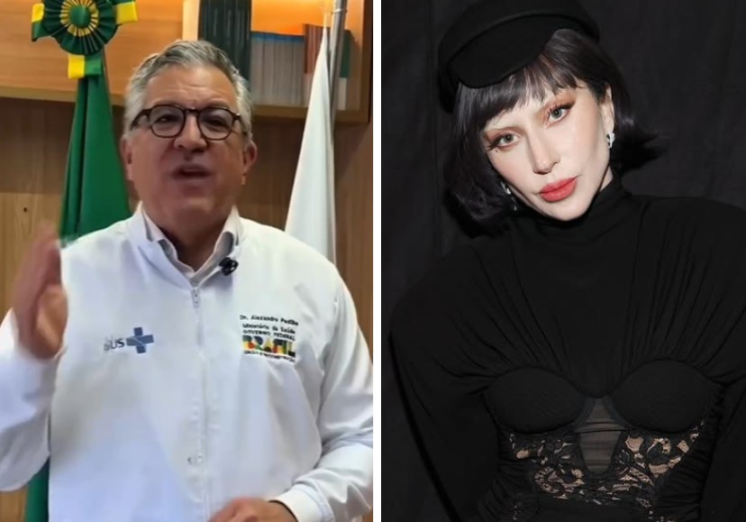 Ministro da Saúde, Alexandre Padilha, e Lady Gaga