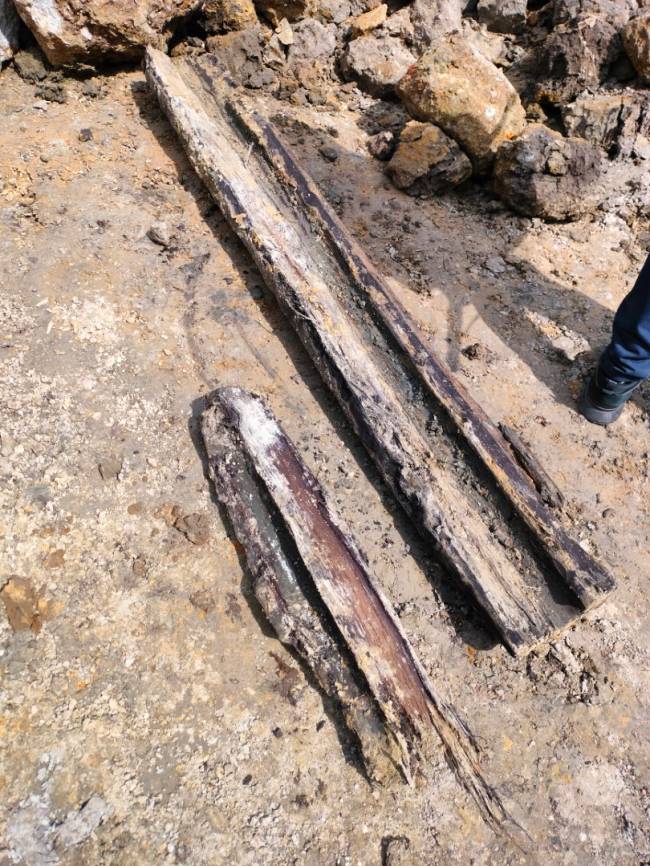 tubo agua romano Tubo de água romano feito com troncos ocos é encontrado preservado em escavação na Bélgica.