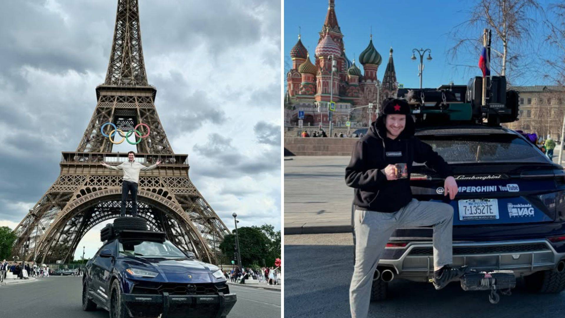 Os desafios de jovem que viaja o mundo a bordo de uma Lamborghini