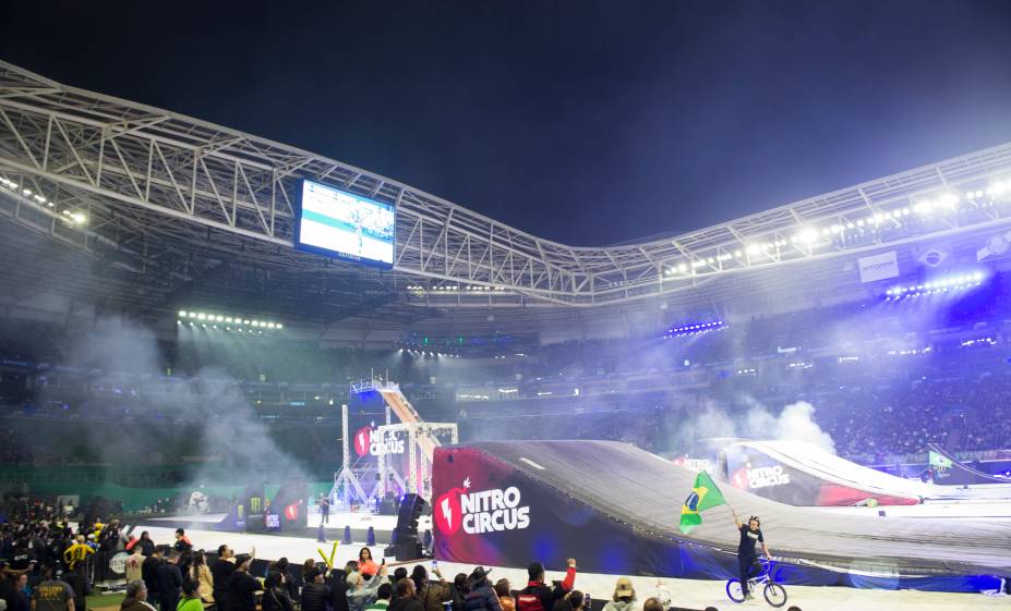 Apresentação do Nitro Circus Tour Brasil 2025, realizada no Allianz Parque, em São Paulo