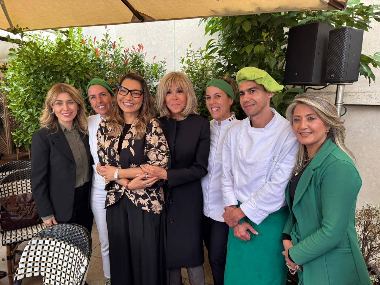 Morena Leite, Janja e Brigitte Macron