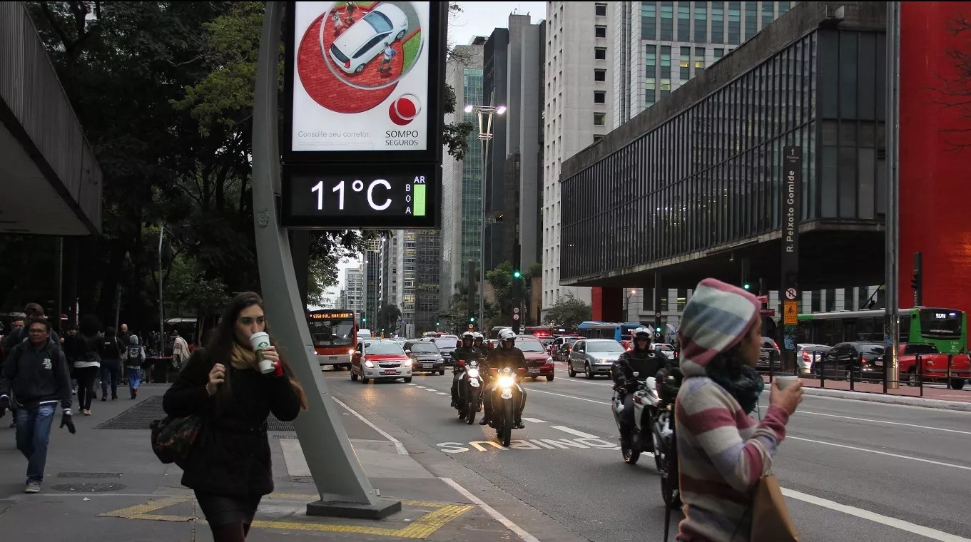 Quando começa a nova frente fria que vai derrubar as temperaturas em São Paulo