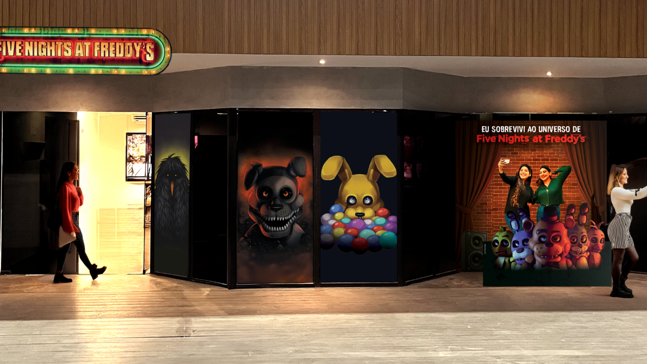 Pizzaria temática de Five Nights at Freddy's na Bienal do Rio 2025