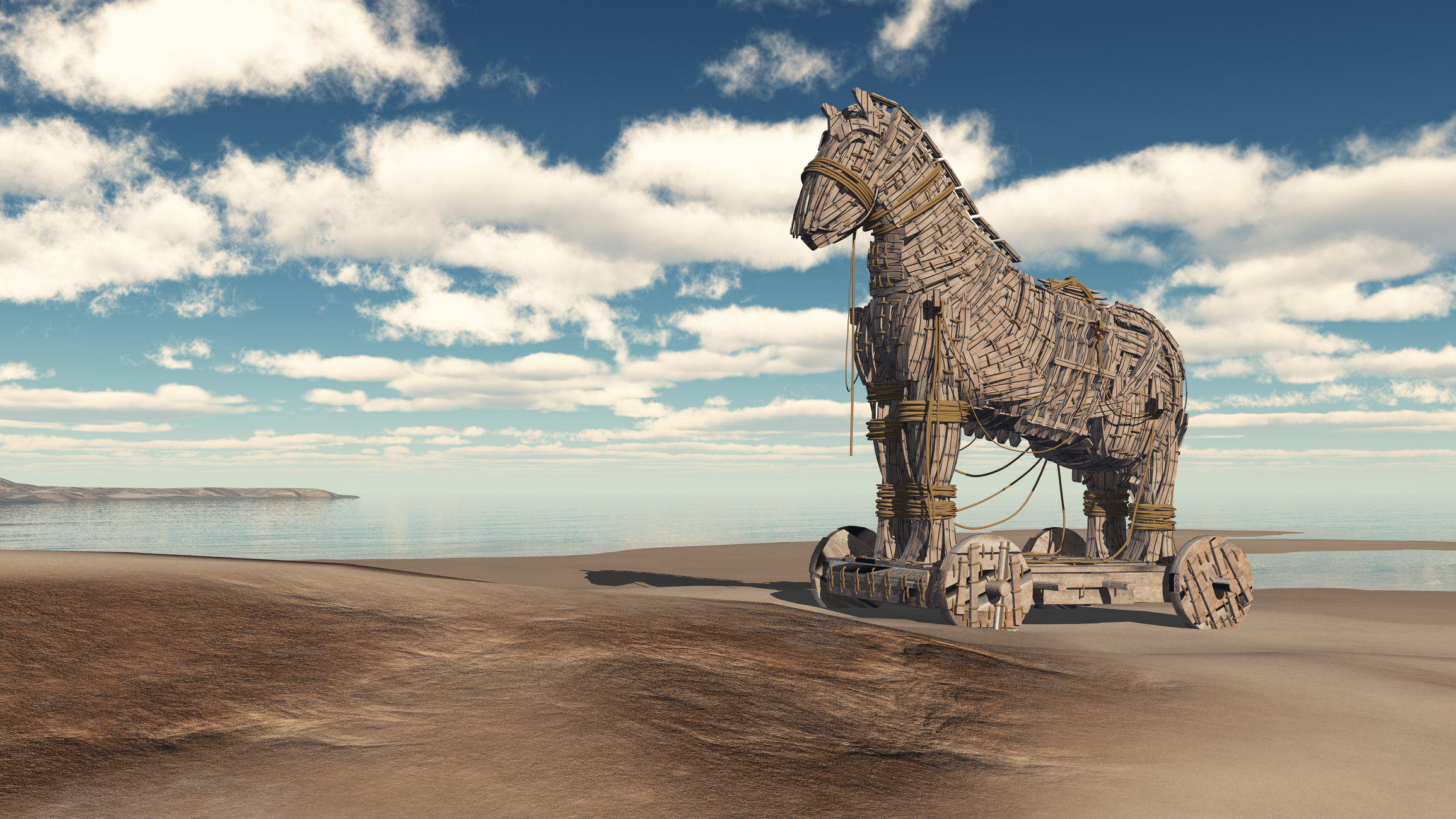 Trojan Horse at the beach of Troy