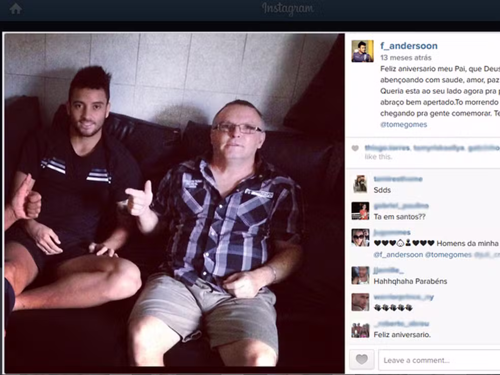 Pai de Felipe Anderson, do Palmeiras, é condenado a 14 anos por duplo homicídio