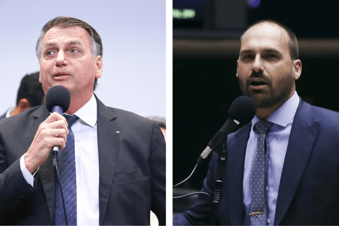 Jair Bolsonaro e Eduardo Bolsonaro