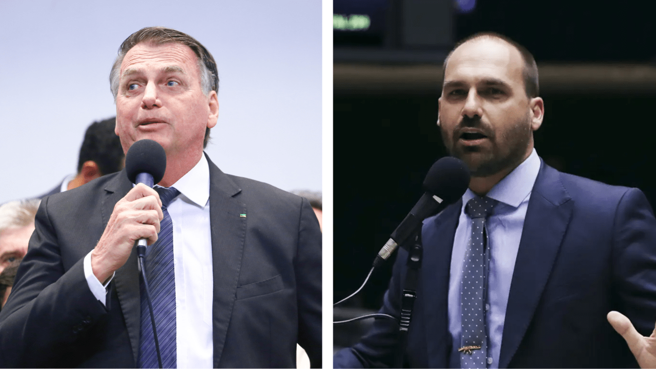 Jair Bolsonaro e Eduardo Bolsonaro