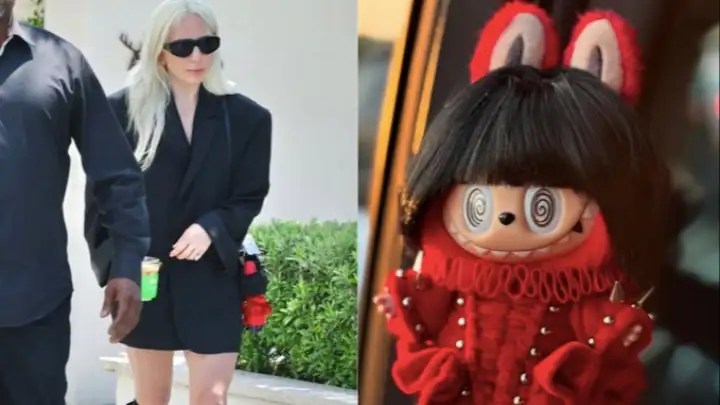 Lady Gaga encontrou o Labubu perfeito para sua bolsa Hermès de R$ 250 mil