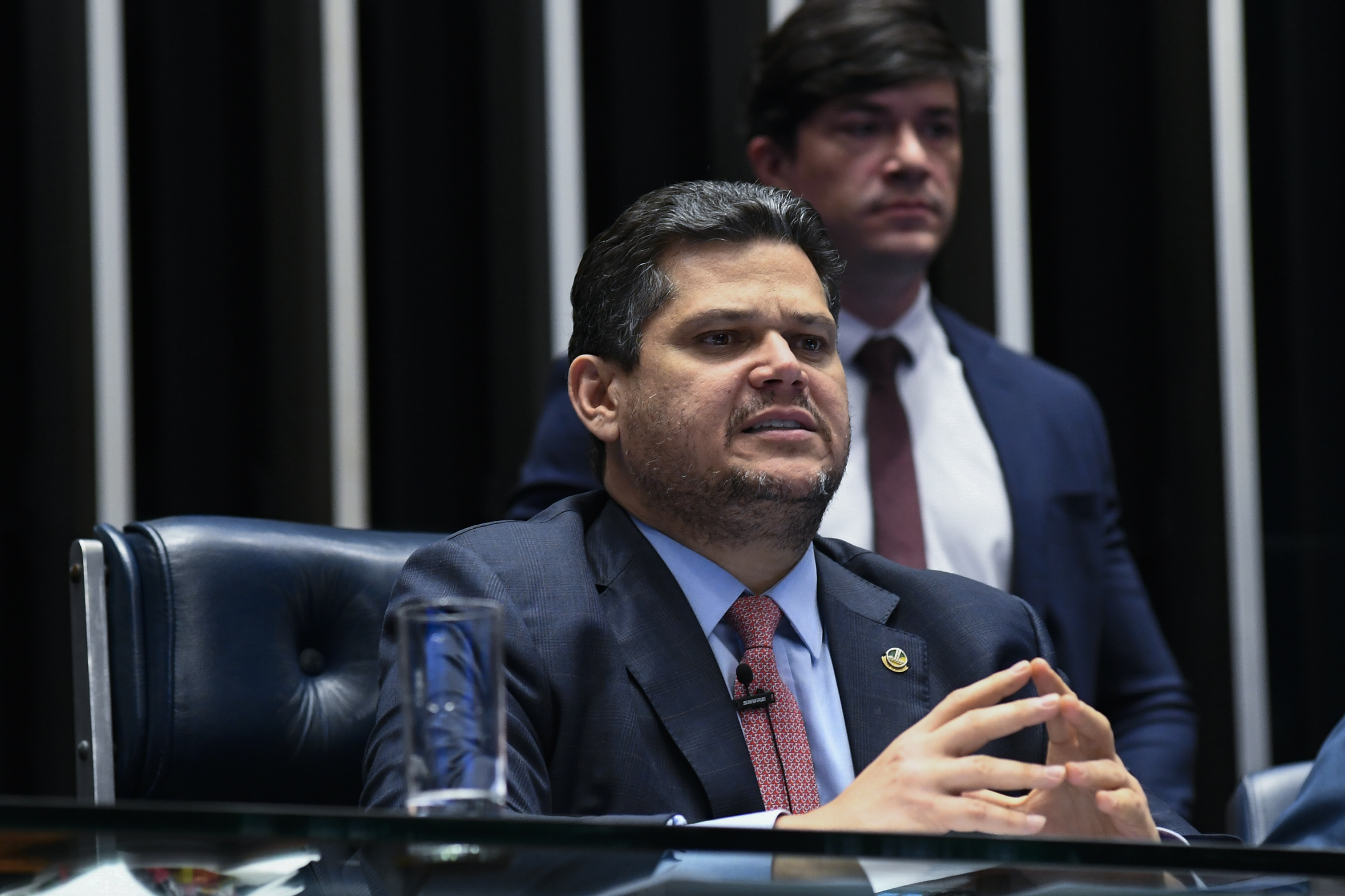 O presidente do Senado Federal, senador Davi Alcolumbre (União-AP)