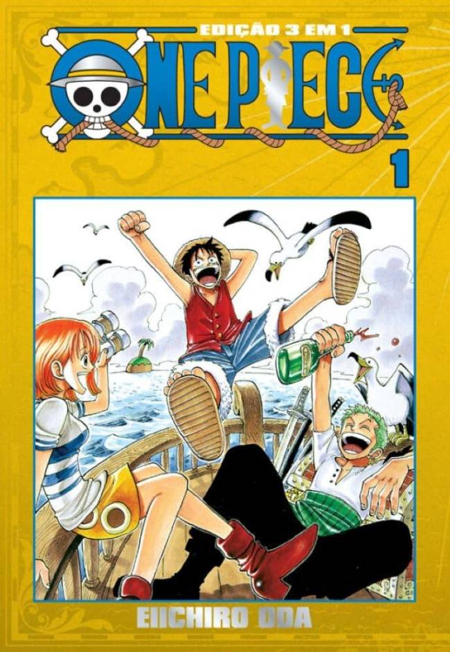61xOtH1kTsL._UF1000,1000_QL80_ CAPA - Primeiro número de One Piece: edição 3 em 1 da Panini Editora -