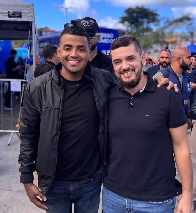 TH e Bacellar durante agenda em Búzios.