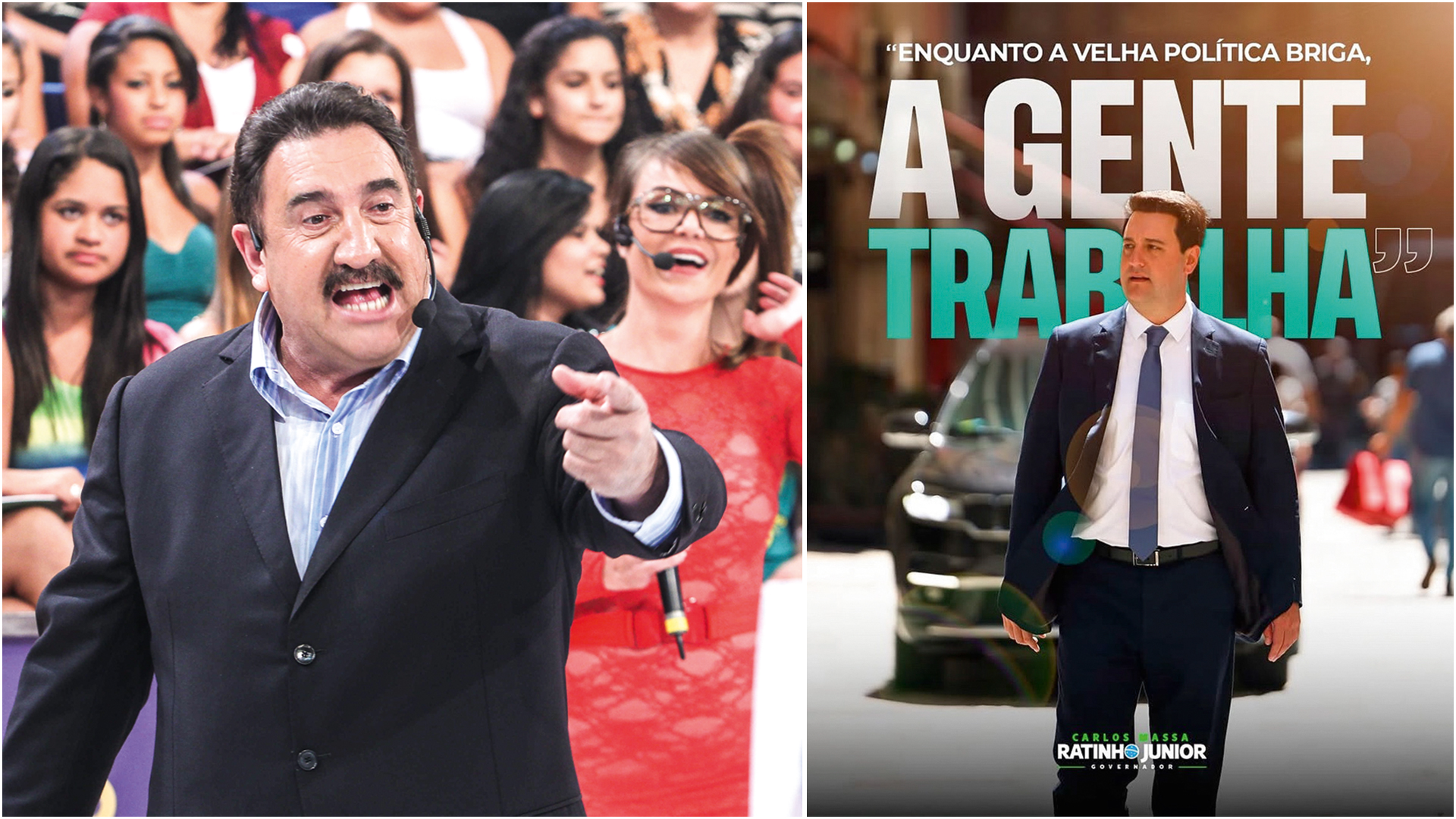 EM NOME DO FILHO -&ensp;Ratinho e Ratinho Jr.: o apresentador telefonou a aliados bolsonaristas em Bras&iacute;lia para medir a temperatura das articula&ccedil;&otilde;es