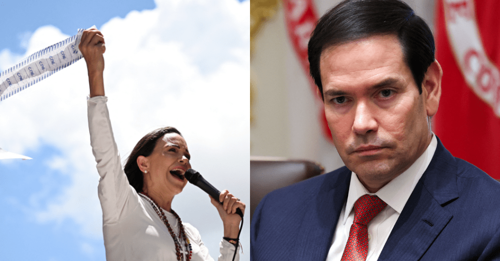 Vencedora do Nobel da Paz, María Corina Machado foi indicada por secretário de Trump