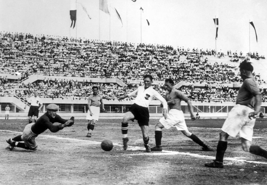 Fran&ccedil;a e It&aacute;lia durante a Copa do Mundo de 1934