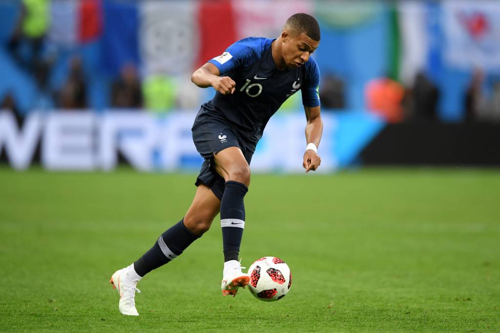 Kylian Mbapp&eacute;, da Fran&ccedil;a, durante a Copa do Mundo de 2018