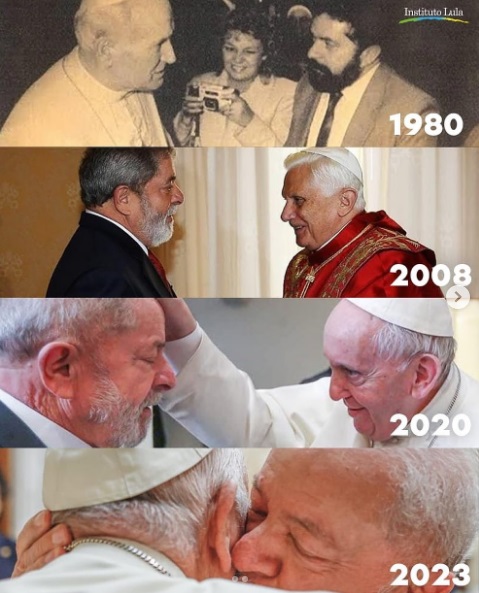 Lula esteve com todos os papas que comandaram o Vaticano desde que João Paulo II assumiu, em 1978