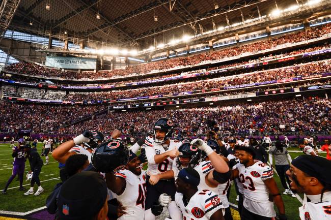 Chicago Bears take on the Minnesota Vikings, Sunday, November 16, 2025, in Minneapolis, Minnesota.