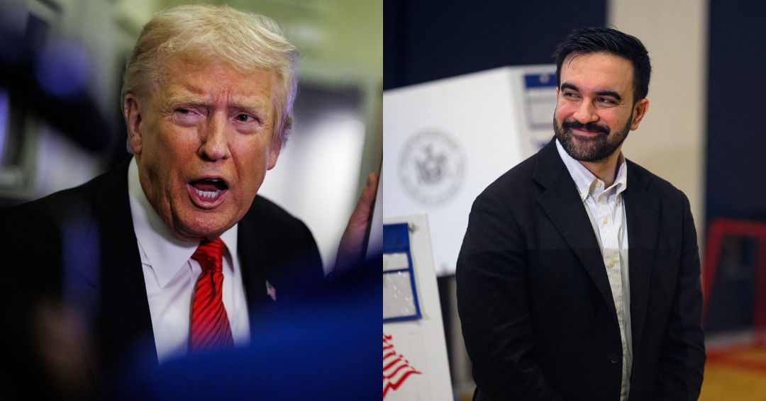 O presidente dos Estados Unidos, Donald Trump, e o candidato democrata à prefeitura de Nova York, Zohran Mandani.