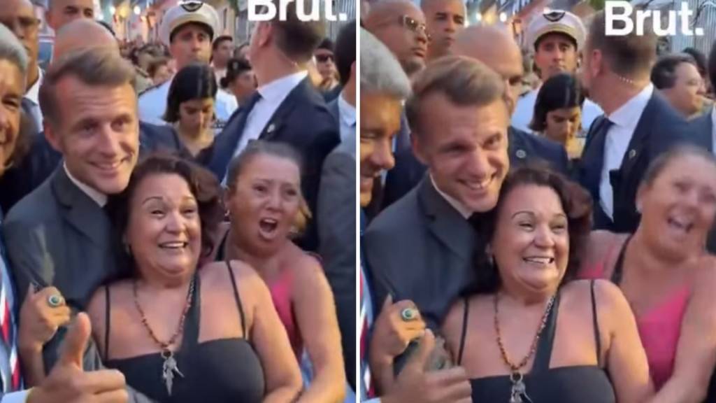 Macron é agarrado por mulheres em dia de popstar nas ruas de Salvador