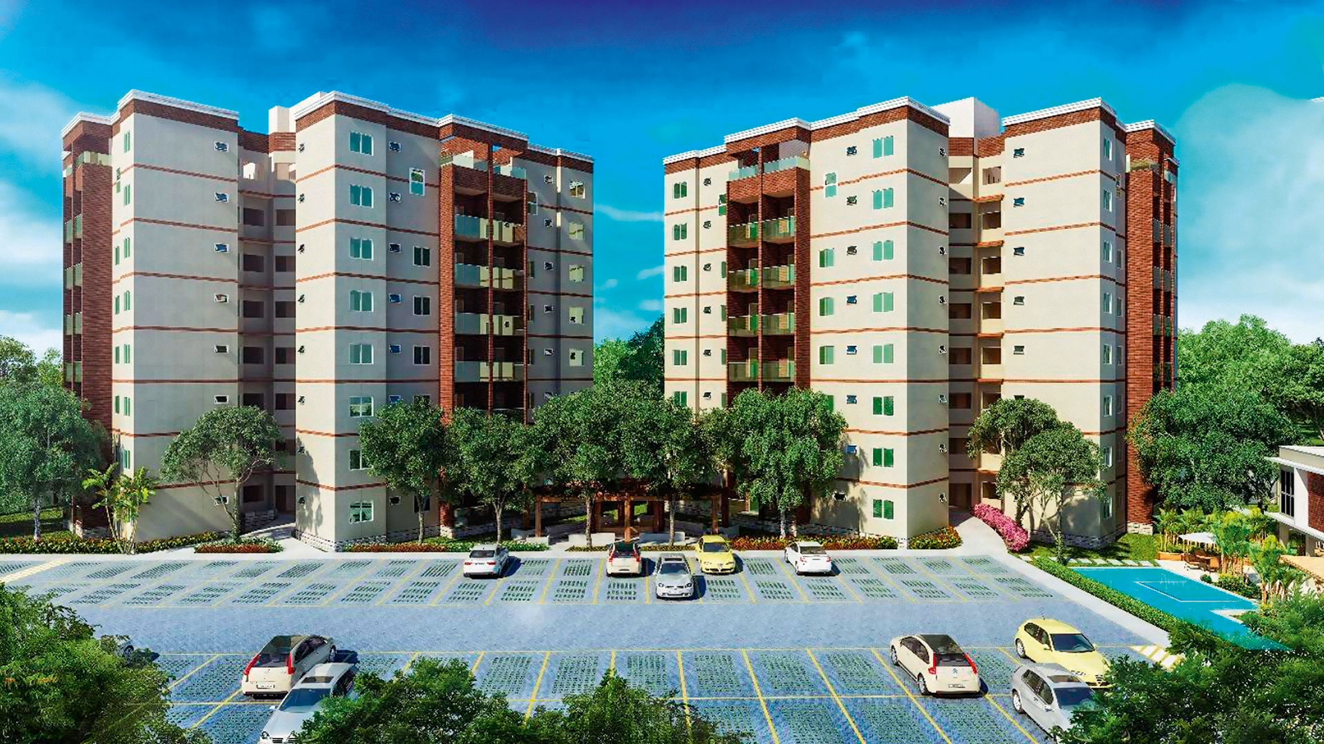 Pr&eacute;dios rec&eacute;m-constru&iacute;dos no munic&iacute;pio: ampla &aacute;rea para expans&atilde;o tem atra&iacute;do moradores de outras localidades