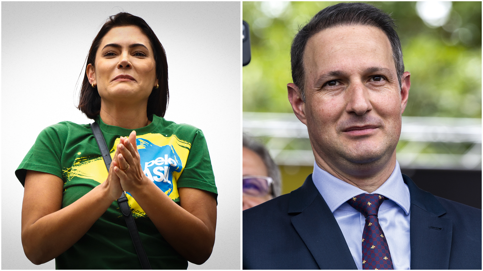 CORRIDA -&ensp;Michelle e Derrite: ex-primeira-dama e ex-secret&aacute;rio largam bem nas pesquisas recentes