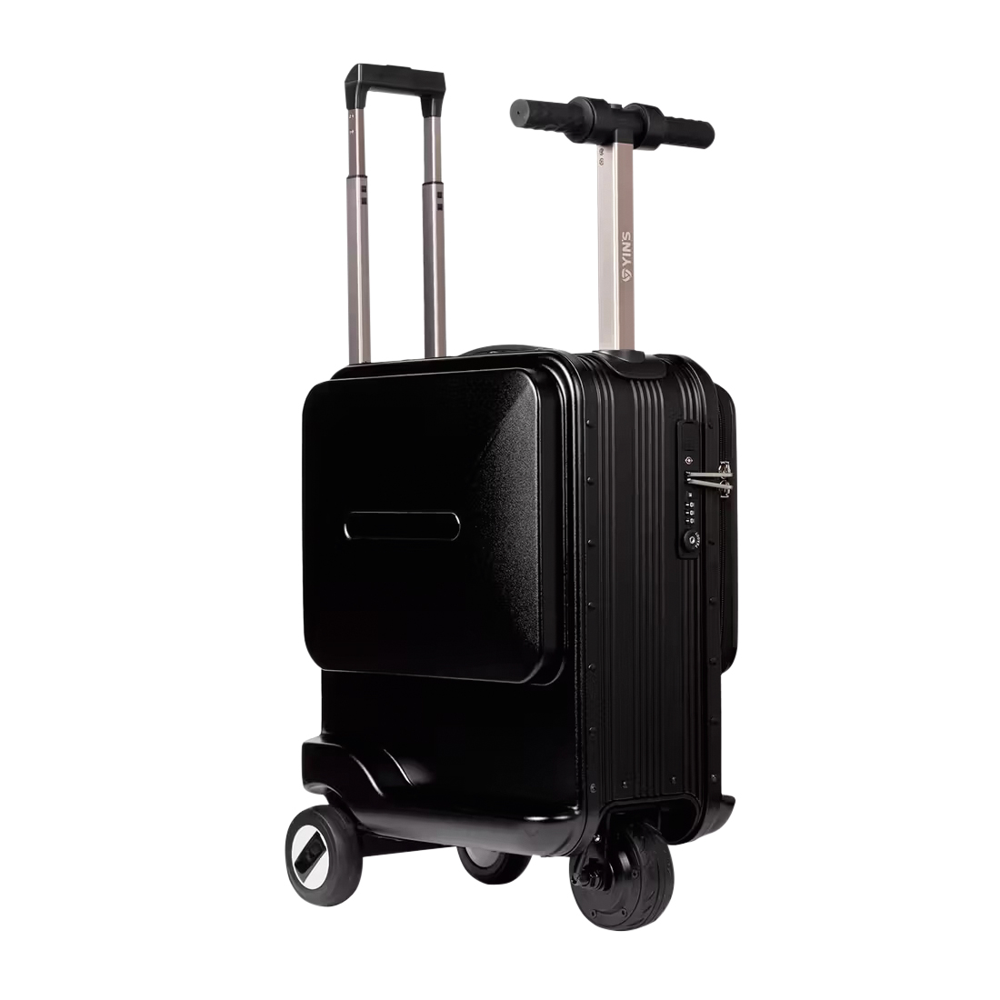 MOBILITY - Pre&ccedil;o: 3&thinsp;920 reais - Com capacidade para suportar at&eacute; 115 quilos: a bagagem tamb&eacute;m funciona como um meio de transporte pessoal