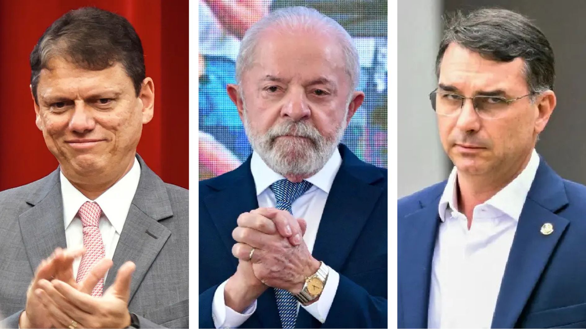 A pesquisa que mostra goleada de Lula e Flávio Bolsonaro em Tarcísio de Freitas