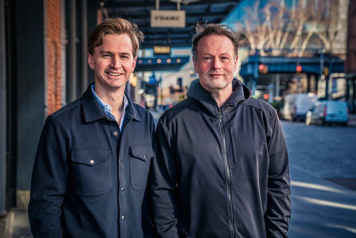 Nicholas Thorne com seu s&oacute;cio, Henrik Werdelin: sua plataforma cria empresas em vinte minutos