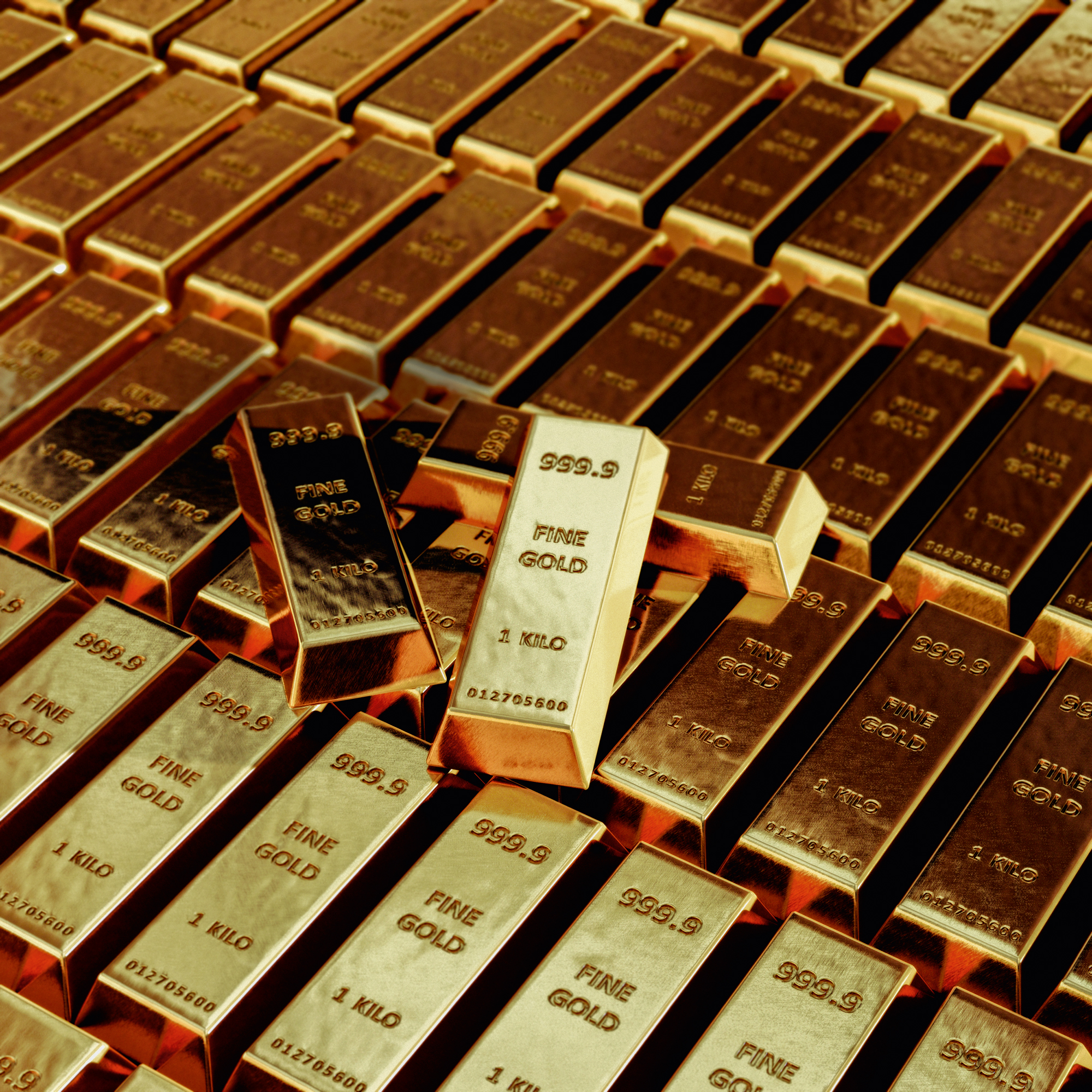 Barras de ouro: assim como em 2025, o metal cumprir&aacute; o papel de proteger os investimentos