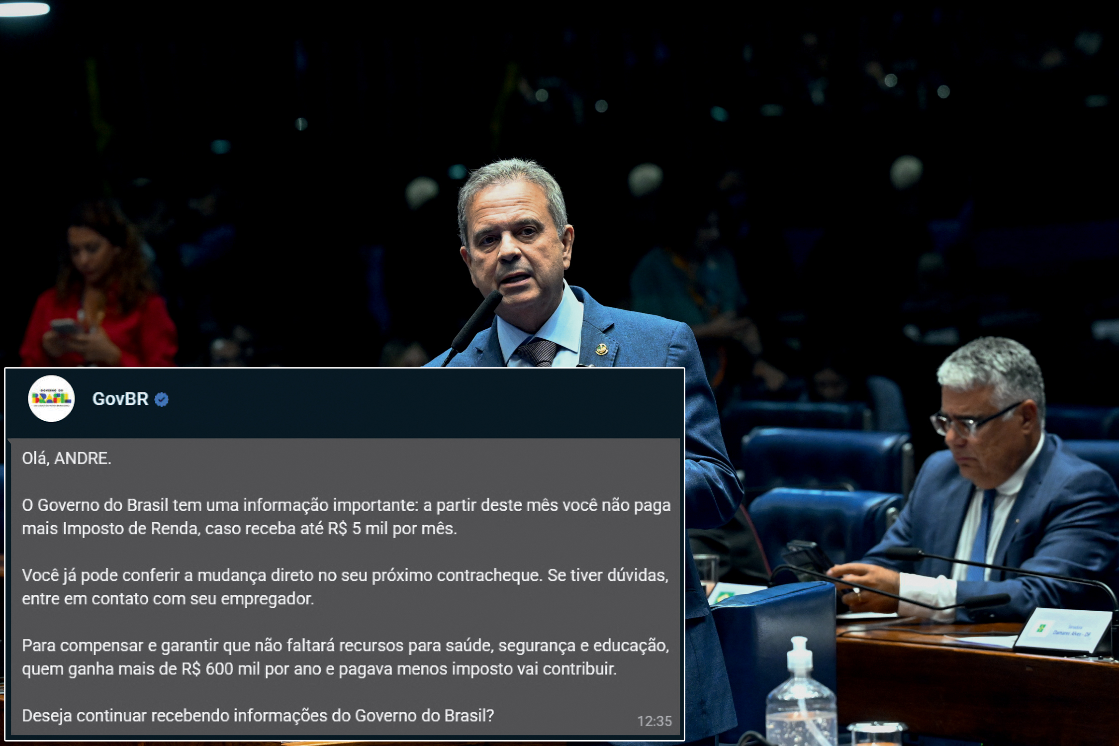 Oposição vê abuso de poder de Lula em mensagens massivas sobre isenção do IR