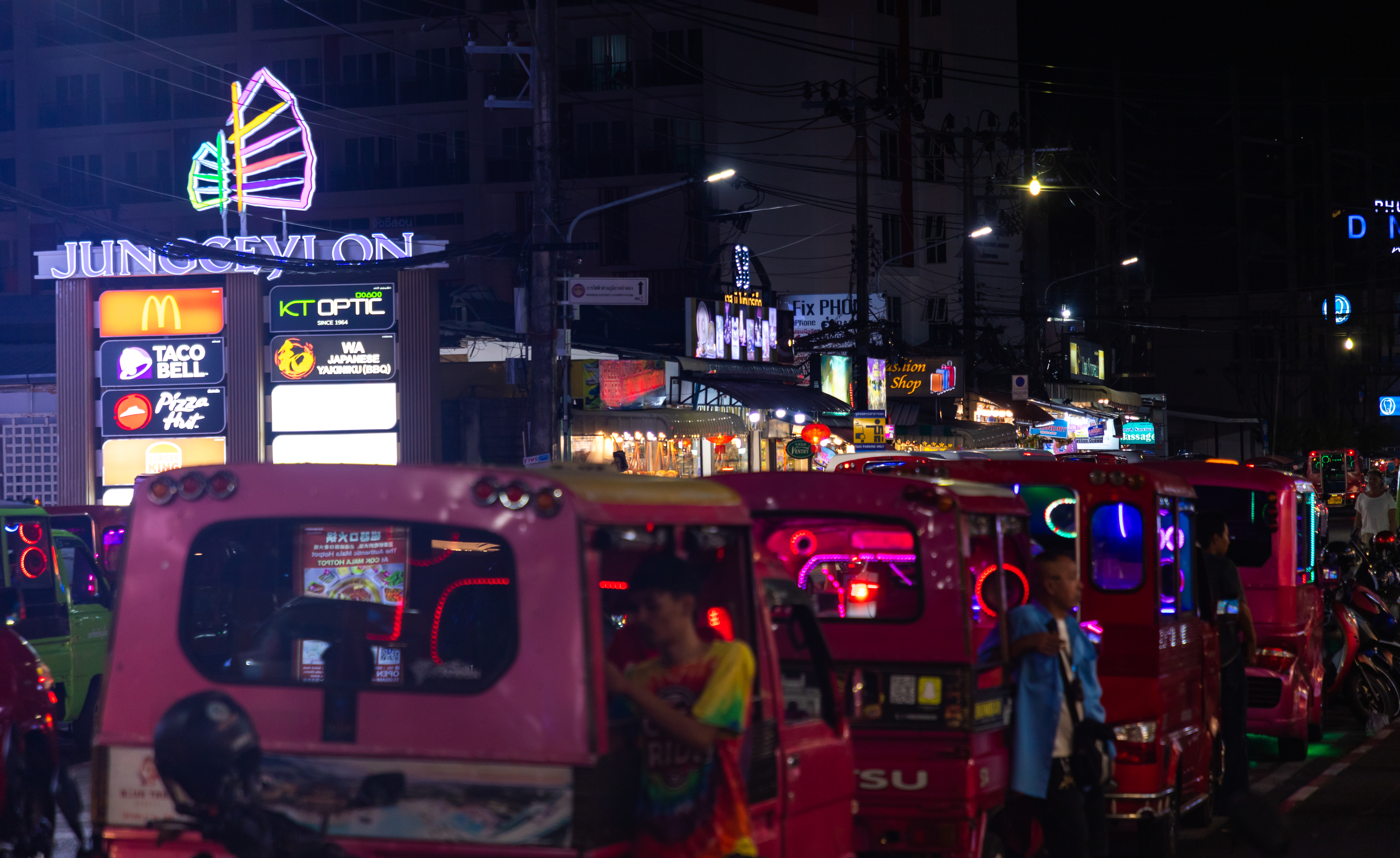 Patong Tuk Tuks at Night