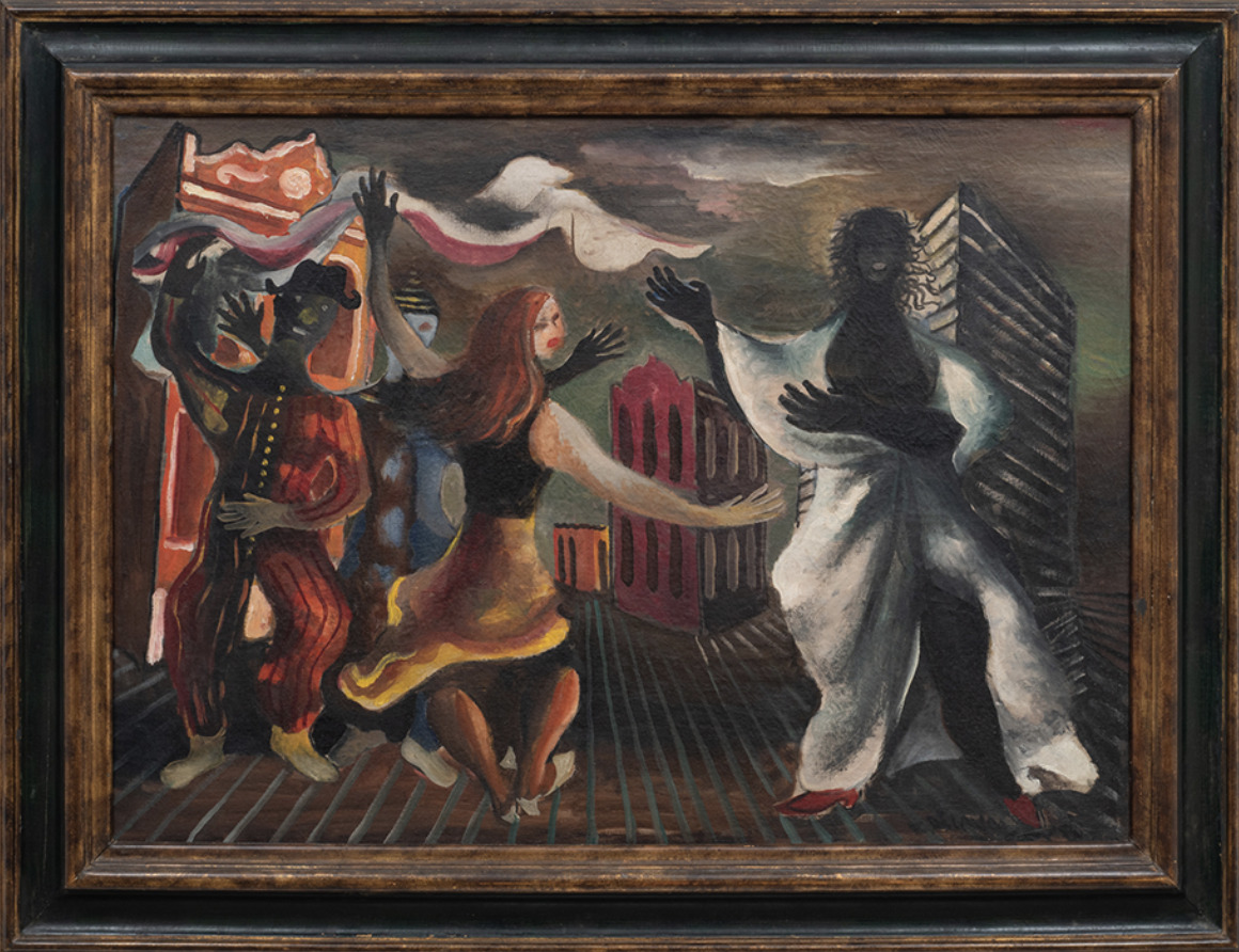 Di Cavalcanti, Carnaval, 1940, &oacute;leo sobre tela. Cortesia Galeria Flexa