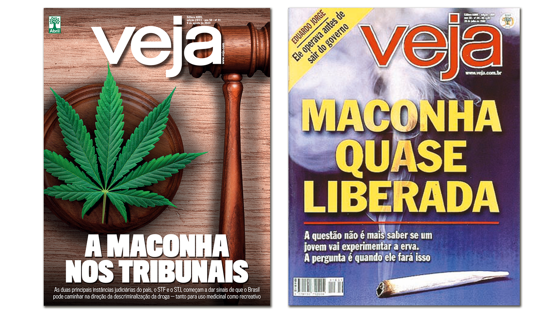 MUDAN&Ccedil;AS -&ensp;Capas de VEJA dos &uacute;ltimos anos: aos poucos, o Brasil acompanha a tend&ecirc;ncia mundial