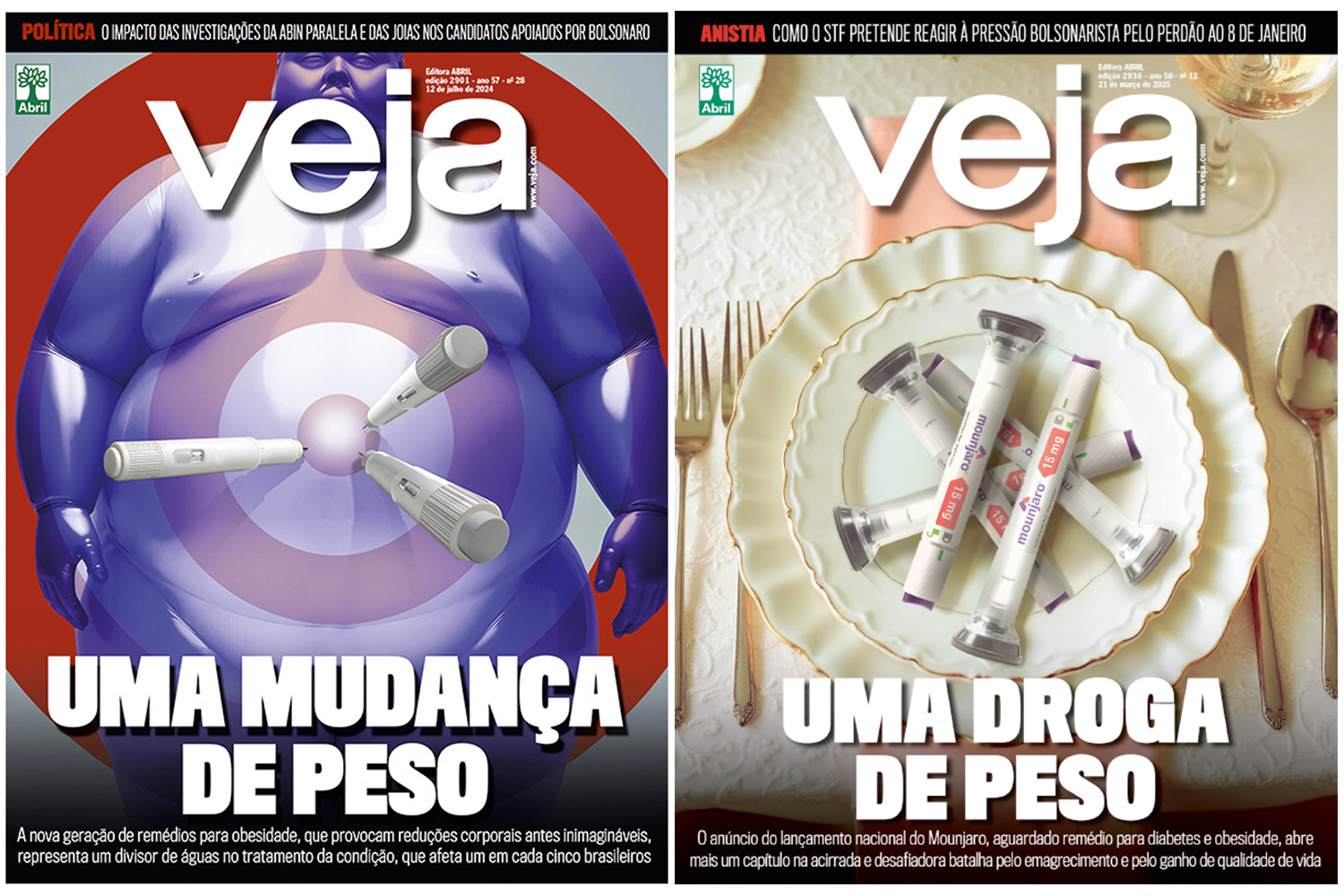 INVESTIGA&Ccedil;&Atilde;O -&ensp;Capas de VEJA: cuidado especial&iacute;ssimo