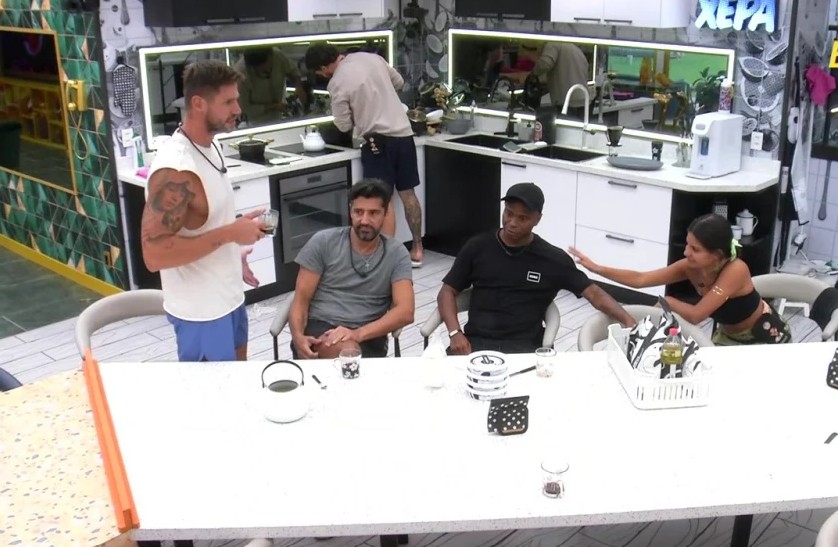 Participantes na cozinha do BBB 26