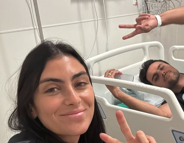 Felipe Simas com a mulher, Mariana Uhlmann