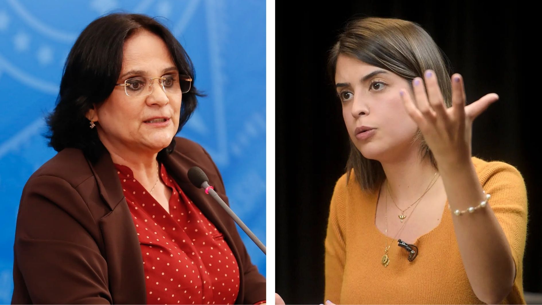 O projeto que fez Damares elogiar a união da direita com a esquerda