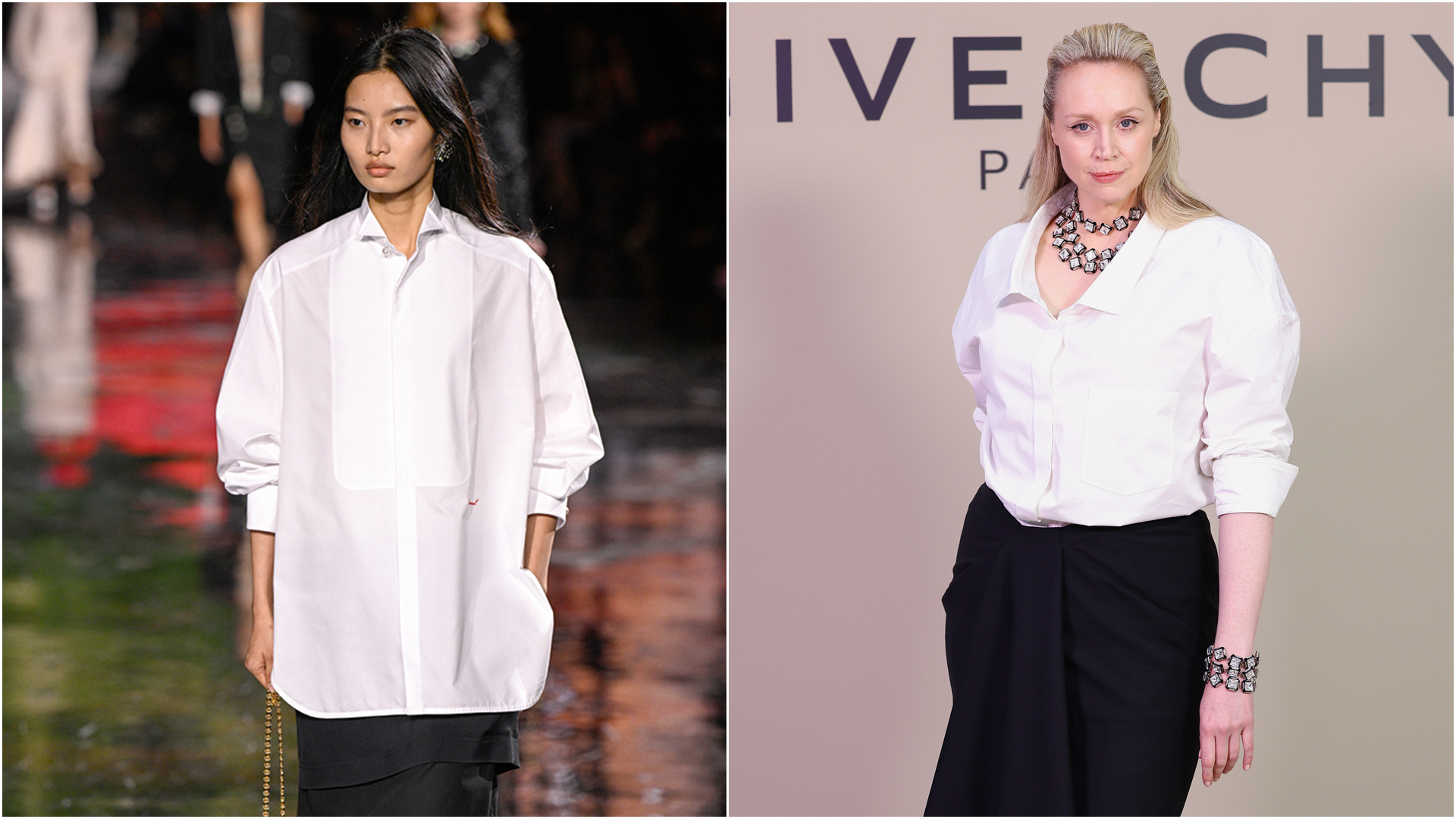 PASSARELA - Modelos da Chanel (&agrave; esq.) e Givenchy: imagem urbana e acess&iacute;vel