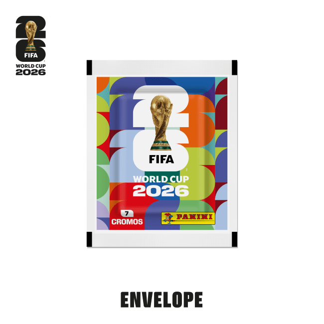 Envelope de cromos do &aacute;lbum da Copa do Mundo 2026
