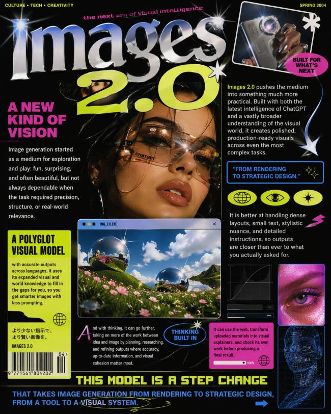 Foto de infogr&aacute;fico colorido sobre o Images 2.0.