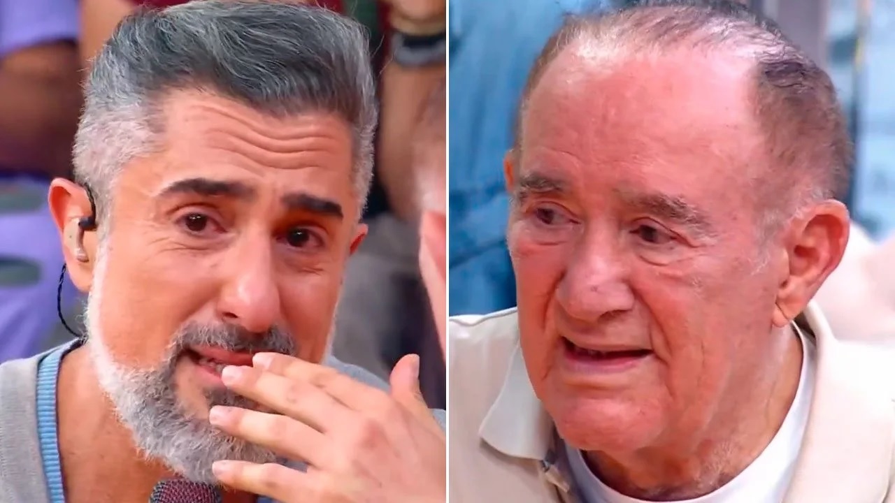 O grau de chateação de Marcos Mion por críticas diante de Renato Aragão